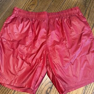 Zegna Sport Men's Red Swimsuit Size XL Designer Mesh Lined Elastic Drawstring 6"